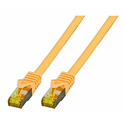 Câble de raccordement réseau EFB Elektronik MK7001.2Y MK7001.2Y RJ45 CAT 6a (câble brut CAT 7) S/FTP 2 m jaune ignifuge, sans halogène, avec cliqu