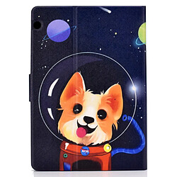 Avis Etui en PU impression de motifs antichoc chien aérospatial avec support et porte-cartes pour votre Huawei MediaPad T3 10