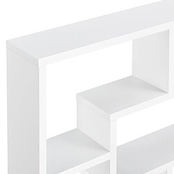 Avis Helloshop26 Étagère meuble mural design flottante stylée 7 compartiments de rangement 77 cm panneau de particules mélaminé blanc 03_0005848