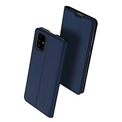 Dux Ducis Coque en TPU retourner avec porte-carte bleu pour votre Samsung Galaxy A51