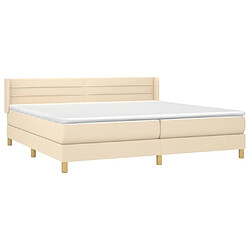 Avis Maison Chic Lit Adulte - Lit simple Lit à sommier tapissier avec matelas moelleux - Meuble de Chambre - Crème 200x200 cm Tissu -MN30784