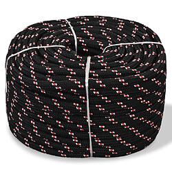 vidaXL - Corde de bateau 8 mm x 100 m - Noir Corde de bateau - Polypropylène - 8 mm x 100 m - Résistance intempéries