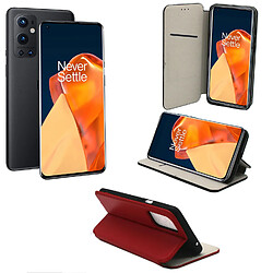 Xeptio OnePlus 9 PRO / One Plus 9 PRO 5G Etui Protection Portefeuille rouge à Rabat avec Porte Cartes - Housse Folio Coque Antichoc