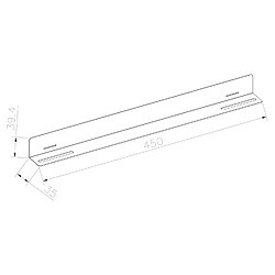 Acheter Kimex Kit de 2 rails en L pour rack mural 19'', Longueur 450mm