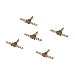 5 pcs en laiton t type menuisier tuyau de jointure menuisier té connecteur air eau gaz 4 mm