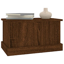 Avis vidaXL Boîte de rangement chêne marron 50x30x28 cm bois d'ingénierie