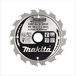 Makita CCC13616E Lame de scie SPECIALIZED B-33532 - 16 dents , 136 mm