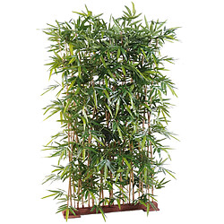 Pegane Plante artificielle haute gamme Spécial extérieur/ Haie artificielle Bambou, coloris vert - Dim : 150 x 50 x 130 cm