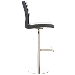 Non Tabouret de bar Cadiz simili cuir acier inoxydable