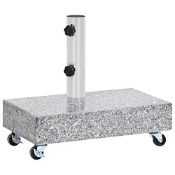 Avis vidaXL Socle de parasol Gris clair 45x25x8,3 cm Granite