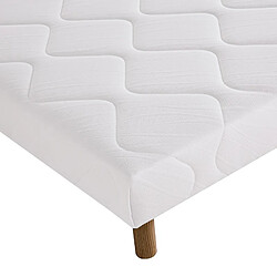 Avis LUXURY LITERIE Sommier tapissier blanc, Gamme Prestige Hôtel, Lattes &amp; Pieds en Bois massif, 160x200cm