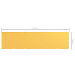 Acheter vidaXL Écran de balcon Jaune 75x300 cm Tissu Oxford