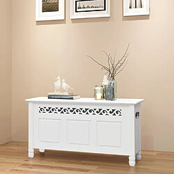 Maison Chic Banc de rangement | Meuble de rangement d'Entrée | Coffres d'Intérieur en style baroque PFDM blanc -MN27218