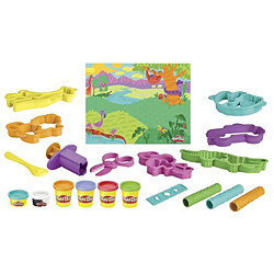 Hasbro Play-Doh coffret Safari, loisir créatif de pâte a modeler pour enfants sur le theme des animaux, jouets pour enfants, des 3&nbsp;ans