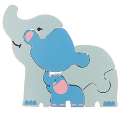 Bande Dessinée En Bois 3D Puzzle Puzzle Modèle Animal Blocs de Construction Jouet Éléphant