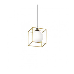 Ideal Lux Suspension Lingotto 1 ampoule Verre,métal Laiton