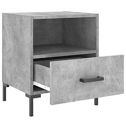 Acheter vidaXL Tables de chevet 2pcs gris béton 40x35x47,5cm bois d’ingénierie