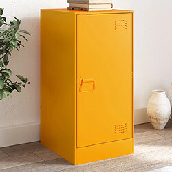 vidaXL Buffet jaune moutarde 34,5x39x73 cm acier