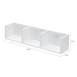 Avis MMeuble Mural Isua 75 x 17 x 17 cm Blanc Mat [en.casa]