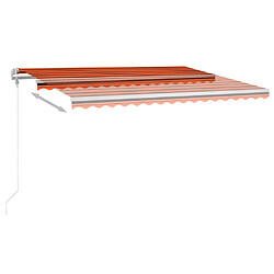 Acheter Maison Chic Auvent automatique | Store banne extérieur | Marquise capteur de vent/LED 400x300 cm Orange/marron -MN27308