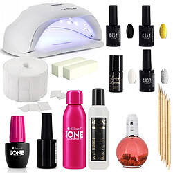 Kit Vernis Semi Permanent French Manucure et Remplissage avec Lampe UV LED