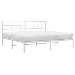 Avis Maison Chic Lit adulte - Cadre de lit métal avec tête de lit,Structure du lit Contemporain pour chambre blanc 200x200 cm -MN60007