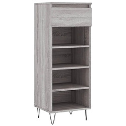 vidaXL Armoire à chaussures Sonoma gris 40x36x105 cm Bois d'ingénierie