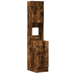 vidaXL Armoire de cuisine chêne fumé 35x50x180 cm bois d'ingénierie