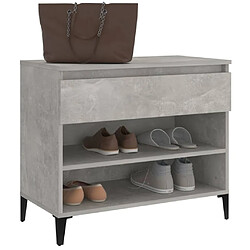 Acheter Maison Chic Armoire à Chaussures Gris béton,Meuble de Rangement à Chaussures 70x36x60 cm Bois d'ingénierie -MN87780