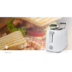 Acheter NEDIS Grille pain Toaster 2 fentes 750W Thermostat réglable: 7 Fonction de dégivrage Support à pain Blanc