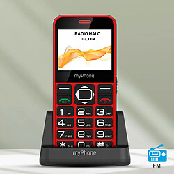 Avis Téléphone Senior myPhone Halo 3 Radio FM Station de Charge Bouton SOS Rouge