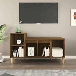 Avis Maison Chic Meuble TV scandinave - Banc TV pour salon Chêne marron 100x35x55 cm Bois d'ingénierie -MN46316