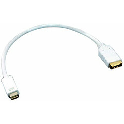 HDGear Adaptateur mini DVI / HDMI Fiche mini DVI 19 broches / prise HDMI Blanc 0,2 m Import Allemagne