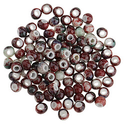 Avis 100 couleurs vintage 6mm perles en céramique en vrac charmes pour la fabrication de bijoux couleur 1