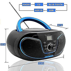 Avis Universal Haut-parleur Mini Portable CD lecteur Bluetooth en haut