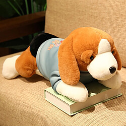 Acheter Universal 60 cm peluche kawaii chien peluche couché beagle chiot avec vêtements oreiller doux mignon animal poupée bébé fille cadeau d'anniversaire | Peluche animaux