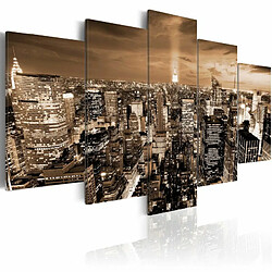 Paris Prix Tableau Imprimé New York : Night Light 100 x 200 cm