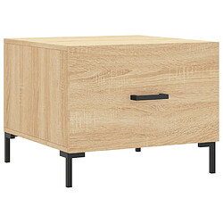 vidaXL Table basse Chêne sonoma 50x50x40 cm Bois d'ingénierie