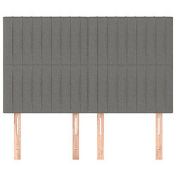 Avis Maison Chic Lot de 4 Têtes de lit design pour chambre - Décoration de lit Gris foncé 72x5x78/88 cm Tissu -MN34434