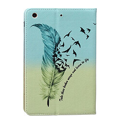 Etui en PU impression motif plume protection pour votre Apple iPad mini 1 2 3