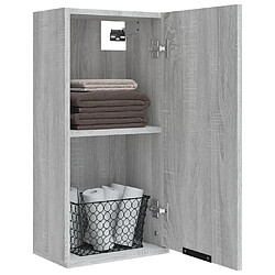 Maison Chic Armoire de salle de bain,Meuble de rangement,Meuble haut murale Sonoma gris 32x20x67 cm -GKD551543 pas cher