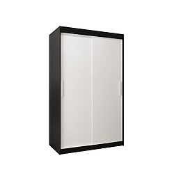 Abiks Meble Armoire Tokyo à portes coulissantes 200/120/62 2 portes (noir/blanc)