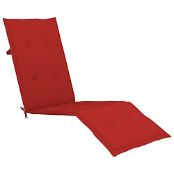 Helloshop26 Transat chaise longue bain de soleil lit de jardin terrasse meuble d'extérieur 167 cm avec repose-pied et coussin acacia solide 02_0012578 pas cher