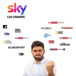 Pack Récepteur Décodeur Satellite Pace + Abonnement Tv Sky Italia Formule Intégrale 12 mois, 120 Chaines, HD, Via Sat Host Hotbird 13°Est