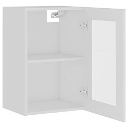 Acheter vidaXL Armoire en verre suspendue Blanc 40x31x60 cm Bois d'ingénierie