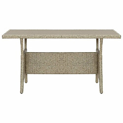 Maison Chic Table de jardin | Table d'extérieur Gris 120x70x66 cm Résine tressée -GKD16735