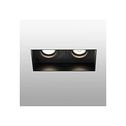 Faro Barcelona Downlight encastré carré inclinable Trimless noir, GU10