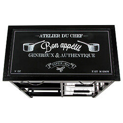 Atmosphera, Createur D'Interieur Desserte de cuisine Gustaf - H. 61 cm - Noir pas cher