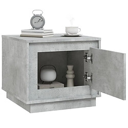 Avis vidaXL Table basse gris béton 51x50x44 cm bois d'ingénierie