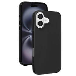 Mayaxess Coque pour iPhone 16 Plus Silicone Souple Revêtement Fin Noir